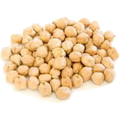 Chickpeas on a white background