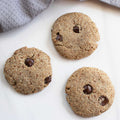Freshly baked chocolate chip cookies made from Nourish and Thrive mix