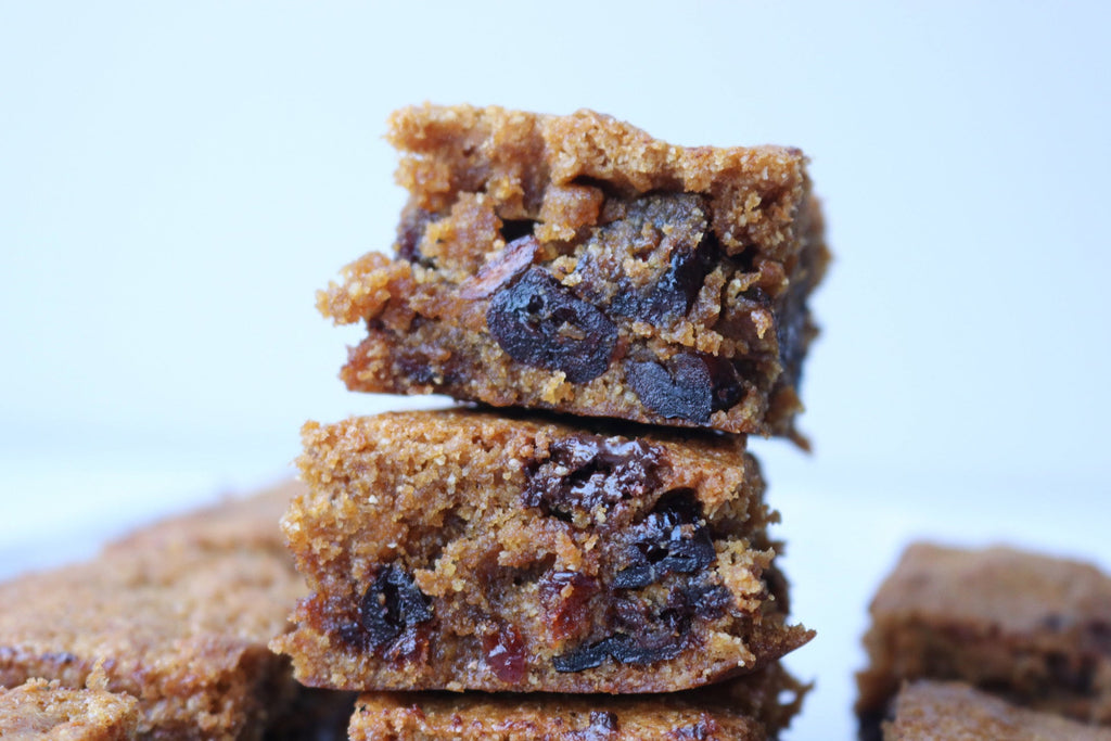 Gluten-Free Paleo Cranberry & Chocolate Chip Blondies (GF, DF, RSF)