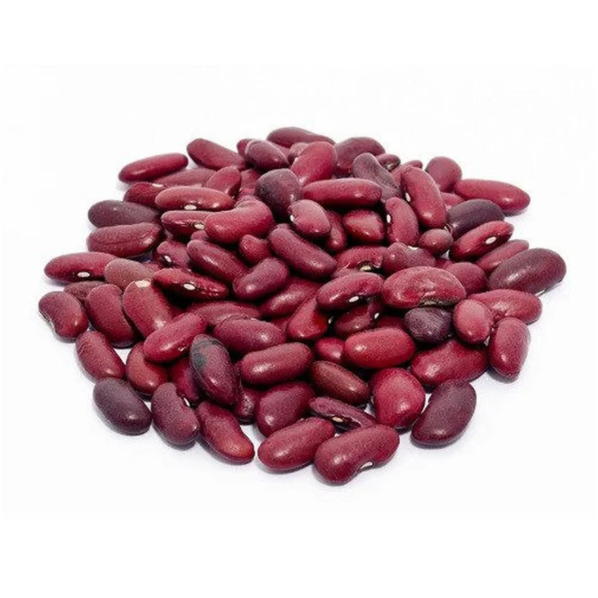 Red kidney beans on a white background