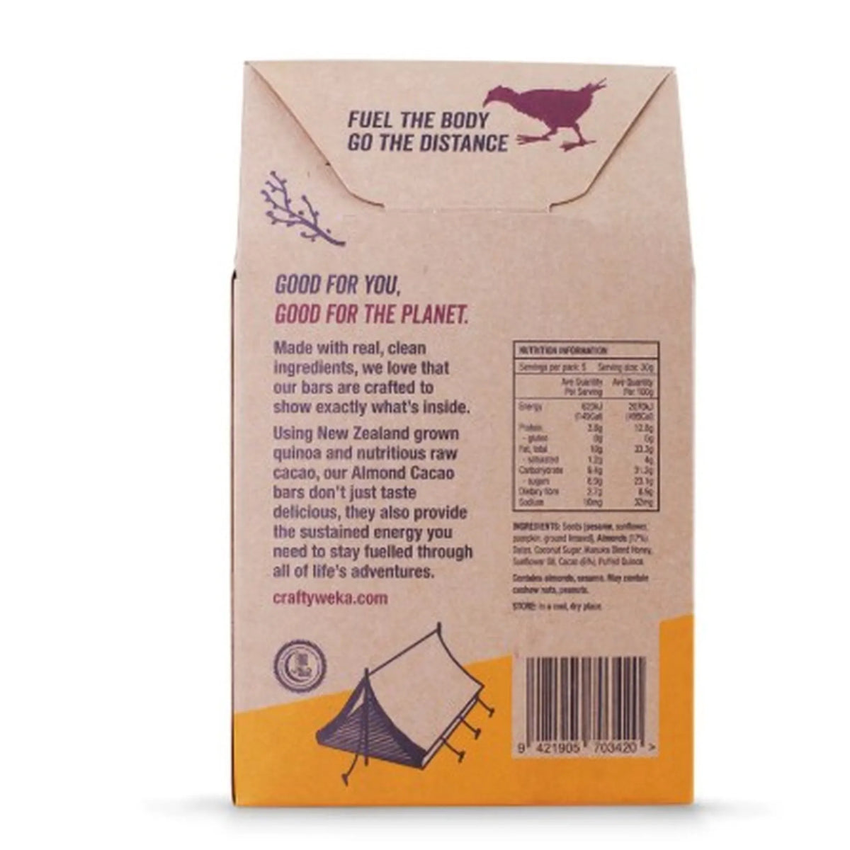 The Crafty Weka Almond Cacao Nutrition Information