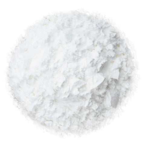 a pile of arrowroot powder on a white background