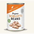 Can of Ceres Organics Borlotti Beans on a white background