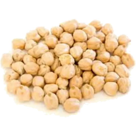 Chickpeas on a white background