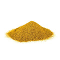 Pile of curry powder on a white background