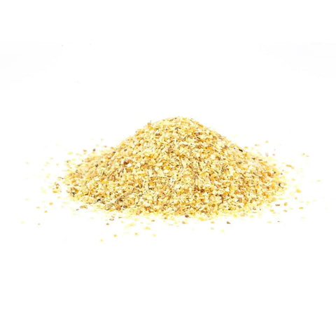 Pile of Garlic Granules on a white background