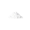 a small pile of potato starch on a white background