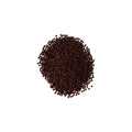 Small pile of red quinoa on a white background