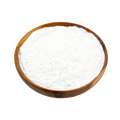 a wooden bowl filled with Tapioca Starch on a white background