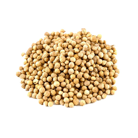 Whole Coriander on a white background