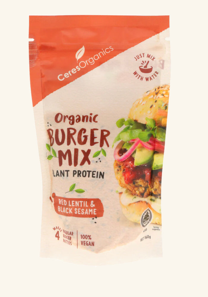 Organic Burger Mix, Red Lentil & Black Sesame - 160g