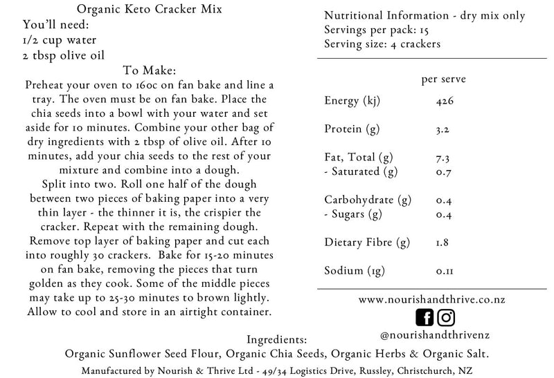 Organic Keto Cracker Mix
